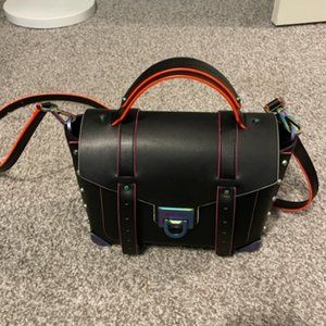 Black leather with rainbow details Michael Kors